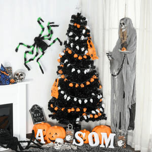 Albero di Natale Artificiale Ecologico Preilluminato a Forma di Stella, 210cm, con Luci LED e Base Personalizzabile - Product Image 1