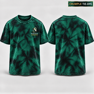 เสื้อยืดแขนสั้นลายมัดย้อมแบบสไปรัลทรงปกติสำหรับผู้ชาย ผ้าเจอร์ซีย์คอตตอน ดีไซน์คอกลม สวมใส่สบาย - Product Image 2