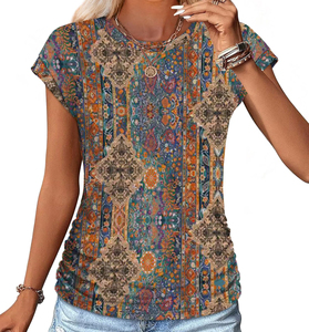 T-shirt en coton pour femmes, décontracté, doux, respirant, à manches courtes, uni, été, personnalisable avec logo, tendance - Product Image 5