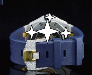 Montre de luxe unisexe en acier inoxydable, cadran analogique, mouvement mécanique, bracelet en silicone, cristal saphir, lumineuse, pliable - Product Image 5