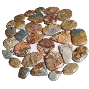 Cabochon de jaspe américain, cristal naturel, opale, rubis blanc, pierres précieuses en vrac, accessoires de bijouterie, prix par lot - Product Image 3