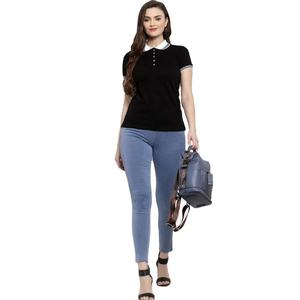 Nouvelles chemises de golf pour femmes, col rond, tissu jersey, imprimé graphique, doux, respirant, séchage rapide, 100% coton, manches courtes, protection solaire - Product Image 4