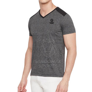 T-shirts pour hommes à col en V, légers, respirants, décontractés, en coton, à manches courtes, mode estivale, vêtements d'extérieur - Product Image 3