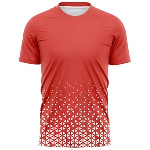 Camiseta Deportiva para Hombre con Estampado de Triángulos en Degradado de Menta, Camiseta de Entrenamiento de Alto Rendimiento, Corte Moderno, Tejido Transpirable, Ropa Deportiva - Product Image 3