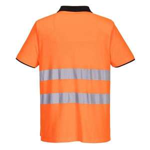 เสื้อโปโลผ้าฝ้ายสีส้มสะท้อนแสง ป้องกันลม พร้อมแถบสะท้อนแสง ชุดทำงาน แขนสั้น ยูนิเซ็กส์ - Product Image 2