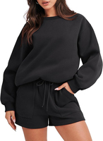 Nouvel Arrivage – Ensemble Sweat-shirt et Short Oversize Femme Haute Qualité en Polyester+Spandex – Style Streetwear Tendance et Lourd