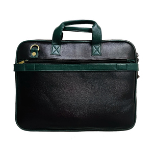 Porte-documents portable en cuir pleine fleur unisexe avec compartiment rembourré pour ordinateur portable, rangement pour dossiers, bandoulière réglable et fermeture éclair - Product Image 5