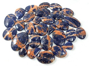 Cabochon de Sodalite Naturelle, Pierre Précieuse en Vrac à Dos Plat pour la Guérison et la Bijouterie - Product Image 5