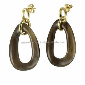 Pendiente de cuerno de lujo para mujer, joyería de diseño al por mayor, fabricante y distribuidor, novedad - Product Image 4