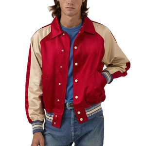 Satin Baseball <b>Jacket</b> Bomber Varsity <b>Jacket</b> with Filling OEM Design Serviced Men's <b>Jackets</b> - Product Image 2
