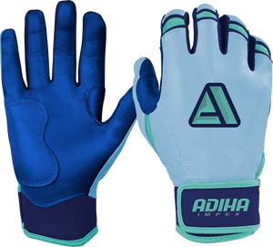 ถุงมือตีเบสบอล Adiha Impex สีฟ้าอ่อน หนังแท้ บุฟองน้ำ ปิดด้วยแถบตีนตุ๊กแก สำหรับผู้ใหญ่ ทั้งชายและหญิง - Product Image 4