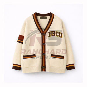 Suéter Cárdigan Universitario Personalizado HBCU |   Suéter sin mangas con botones frontales |   Ropa de Calle Ecológica 100% Algodón - Product Image 1