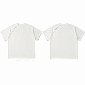 เสื้อยืดคอตตอนแร็กแลนแบบสั่งทำพิเศษ เสื้อผ้าสตรีทแวร์ทรงโอเวอร์ไซส์สำหรับออกกำลังกาย ผู้ผลิตขายส่ง เสื้อยืดแร็กแลนคุณภาพสูง - Product Image 5