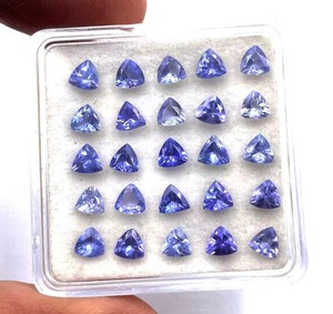 Tanzanite naturelle taille poire facettée 4mm, pierre précieuse calibrée en vrac pour la fabrication de boucles d'oreilles, prix de gros, tanzanite authentique en vrac - Product Image 6