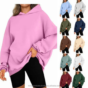 Sweat-shirt à manches longues en molleton épais grande taille pour femmes pour l'automne et l'hiver bonne qualité Offre Spéciale pulls à capuche vierges surdimensionnés - Product Image 5