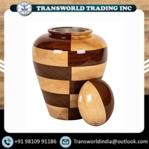 Premium Handcrafted Wooden <b>Urn</b> for Human Ashes Luxury Memorial Cremation Funeral Keepsake Decorative Adult Wooden Box For Sale - Product Image 5