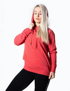 Sweat à capuche lourd 400G 100% coton pour femme, nouveau style rétro, coupe ample, style streetwear américain, pour automne/hiver, personnalisable - Product Image 1
