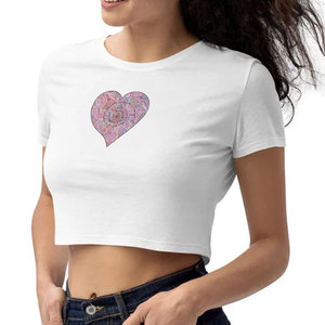 Wholesale Top Trendy Lightweight Best Service Breathable Slim Fit Crew Neck Reasonable Price Custom Logo Printed Women Crop Top - Product Image 5