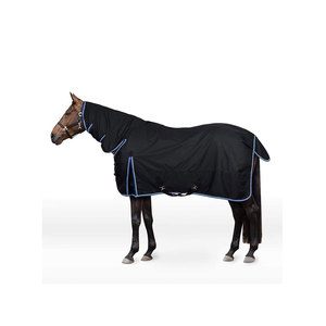 Manta para Caballo de Nailon Premium con Ribete Azul, Protección Completa - Product Image 1