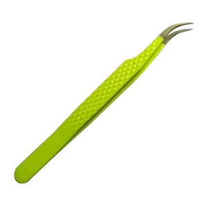 Pince à épiler royale de haute qualité, marque privée, en acier inoxydable, pour extensions de cils, avec pointe en fibre pour la préhension des cils - Product Image 4