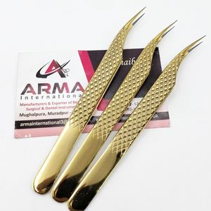 แหนบต่อขนตาปลายไฟเบอร์ พลาสมาโกลด์ ดอลฟิน  ทดสอบด้วยมือ จับถนัดมือ แข็งแรง ทนทาน พร้อมโลโก้ - Product Image 2