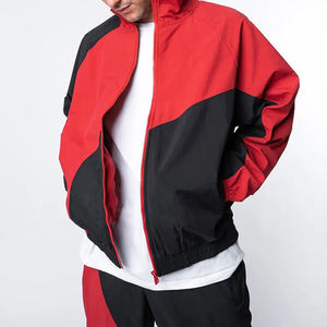 Veste coupe-vent à capuche patchwork OEM en gros, logo personnalisé, imperméable, coupe-vent, séchage rapide, vêtements de sport légers pour la gym et la course à pied - Product Image 1