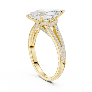 Componente de Anillo Halo Redondo Marquise Personalizado, Diseño de Anillo con Gema Redonda de Múltiples Tamaños, Distribución de Anillos, Diseño Pre-Producción - Product Image 5
