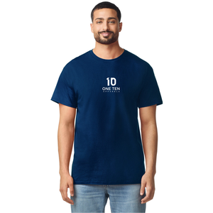 เสื้อยืดผู้ชายสีกรมท่า ผ้าฝ้ายเนื้อนุ่ม ระบายอากาศดี คอกลม แขนสั้น สวมใส่สบาย เหมาะสำหรับใส่ทุกวัน รับสั่งทำ - Product Image 1