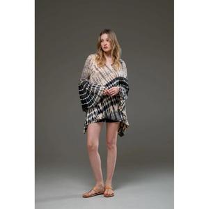 ชุดเดรสผู้หญิงทรงหลวมสไตล์โบฮีเมียน แขนทรงปีกค้างคาว ลายมัดย้อม ขนาดโอเวอร์ไซส์ เหมาะสำหรับใส่ไปเที่ยวทะเลในช่วงฤดูร้อน - Product Image 2