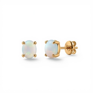 Boucles d'oreilles clous en or massif 9K avec améthyste verte taille émeraude pour femme, bijoux fins, fabricant OEM en gros, Thaïlande - Product Image 5