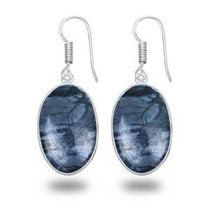 Hermosos y Modernos Pendientes Colgantes de Bisel Plateado con Jaspe Picasso Natural de Múltiples Formas, Venta al por Mayor, el Mejor Regalo para Fiestas para Mujeres y Niñas - Product Image 4