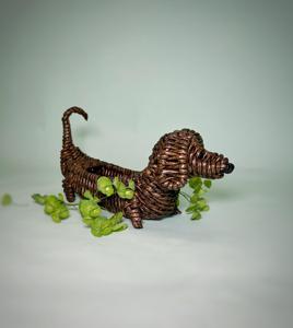 Vietnam Handmade <b>Wicker</b> Dachshund <b>Basket</b> Handwoven Rattan <b>Storage</b> <b>Basket</b> for Keys Spices Home Decor Supplier - Product Image 3