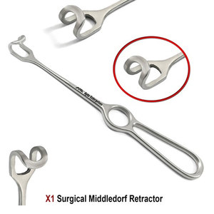 Retractor Dental Middledorf para Retracción de Labios, Mejillas y Lengua, Instrumento para Cirugía Oral y Maxilofacial - Product Image 1