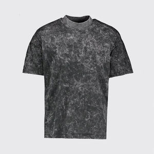 T-shirt délavé à l'acide coupe ample à manches courtes col rond 240 g/m² pour homme respirant – Grande Vente - Product Image 6