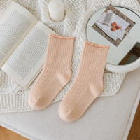 Calcetines Básicos Premium para Niños BOHOPANNA, Tela Suave y Flexible, Color Magnolia, Talla 7 8Años, Certificación SNI, Colección Diaria