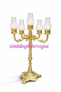 Metal Floor Candle <b>Stand</b> Wedding Decor Brass Finish Diya Lamp Holder Temple Style Event Decoration Centerpiece <b>Stand</b> Set - Product Image 4