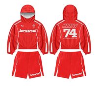 Ensemble de survêtement sportif pour homme de qualité supérieure, veste coupe-vent à capuche et short de jogging, couleurs personnalisées, tricoté, séchage rapide, vêtements de sport d'été