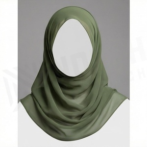 Hiyab de Seda Satinada de Color Sólido para Mujer, Suave al Tacto, para Uso Diario, Pañuelo Étnico de Oriente Medio - Product Image 5