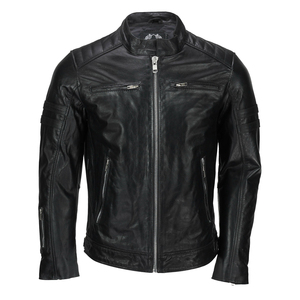 New Arrivals Winter Men Leather Jacket Slim Fit Comfortable High Quality Front Logo Low Price Wholesale - Product Image 6