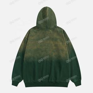 OEM Custom Made Men Acid Wash Sweat à capuche vêtements d'hiver avec séchage rapide tissu respirant nouveau design et motif solide - Product Image 2