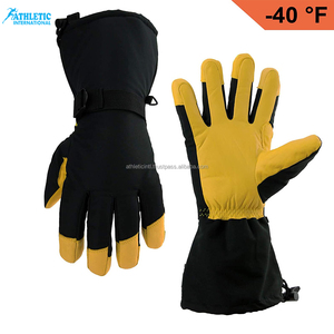 Gants de travail en cuir de daim pour hommes, imperméable, fourrure de renard, imperméable, isolation thermique, bonne qualité, Ski, - Product Image 4