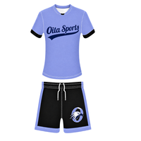 Conjunto de Pantalones Cortos y Camiseta de Fútbol Color Morado Claro, Uniforme Deportivo Ligero, Ropa de Entrenamiento, Ropa para Partidos de Equipo