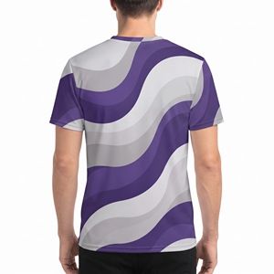 T-shirt personnalisé pour homme, imprimé par sublimation, coton et polyester, décontracté, manches courtes, motif graphique, haut tendance, vêtements en gros - Product Image 6
