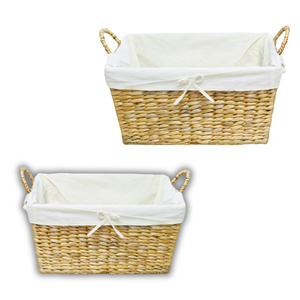 Handcrafted WATER HYACINTH <b>STORAGE</b> <b>BASKET</b> Laundry <b>Basket</b> <b>Large</b> <b>Storage</b> Hamper Vietnam Home Decor - Product Image 1