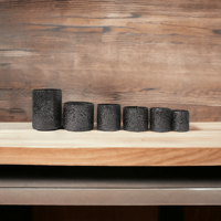 Pot en verre de travail en mosaïque noire fabriquée à la main de haute qualité artisanale indienne luxe en céramique multi-usages décoration d'intérieur Festivals bougie