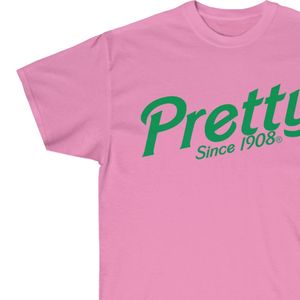 T-shirt rose à manches courtes pour femme avec imprimé graphique vert élégant, col rond décontracté, en coton, tendance estivale, doux et confortable - Product Image 2