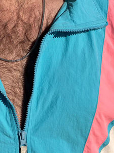 Custom Unisex 80s Retro Colorblock Windbreaker <b>Jacket</b> Vintage Oversized Patchwork Lightweight Waterproof <b>Track</b> Sport <b>Jacket</b> - Product Image 5