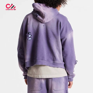 Fabricantes de Conjuntos Deportivos Casuales de Alta Calidad y Gran Peso con MOQ Bajo, Corte Regular, Estilo Oversize para Hombre, Lavado Ácido Desgastado para Invierno - Product Image 4