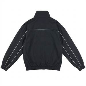 High Sales Custom Logo Black Men's Nylon <b>Wind</b> <b>Breaker</b> Panel With Pants Set For Summer Quick Dry Outwear Streetwear Zipper Jacket - Product Image 3