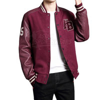 Chaquetas Varsity de Cuero Estilo Minimalista, Color y Logotipo Personalizados, Prenda de Moda Ecológica y Transpirable para Invierno, Venta al Por Mayor